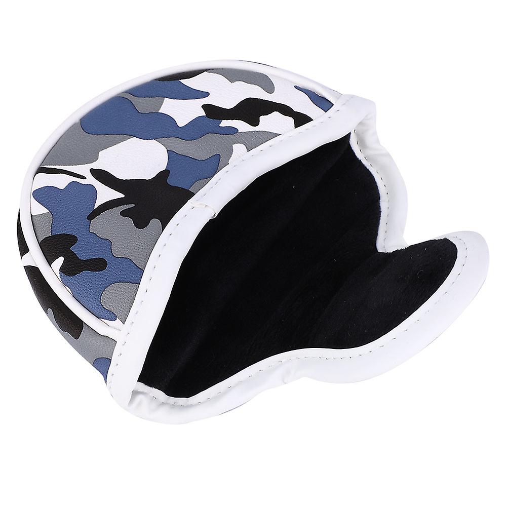 Pu Leather Camouflage Semicircular Waterproof Magnetic Buckle Golf Putter Head Cover Club Headcovers Accessorycamouflage Blue