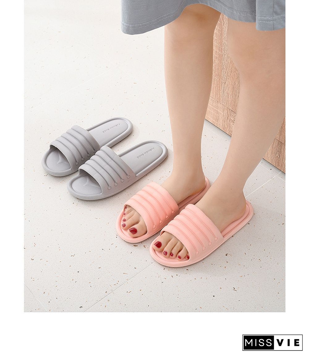 Fashion House Slippers EVA Soft Sole Slide Sandals Men Women Indoor Comfortable Non-slip Home Shower Slippers