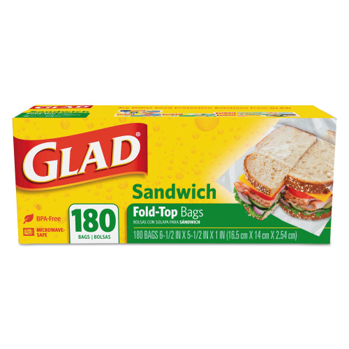 Glad Fold-Top Sandwich Bags， 6.5