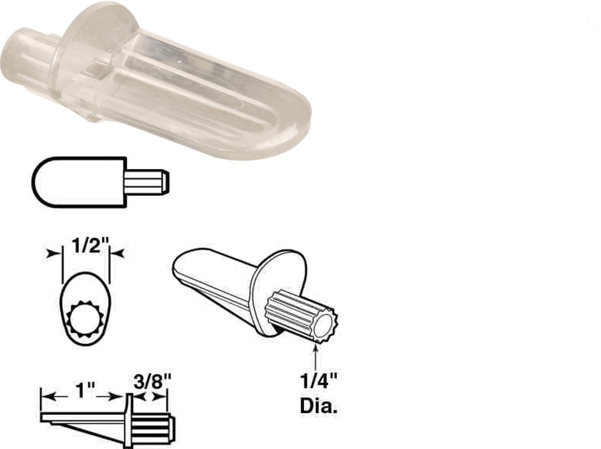 Prime-Line Clear Butyrate Shelf Support