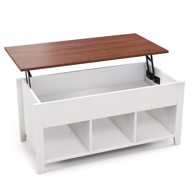 Lift Top Coffee Table with Hidden Storage Compartment