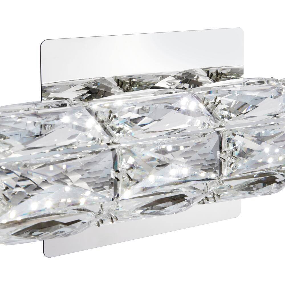 Home Decorators Collection Keighley 24 in. Integrated LED Chrome Bathroom Vanity Light Fixture with Crystal Shade 4151-NDM