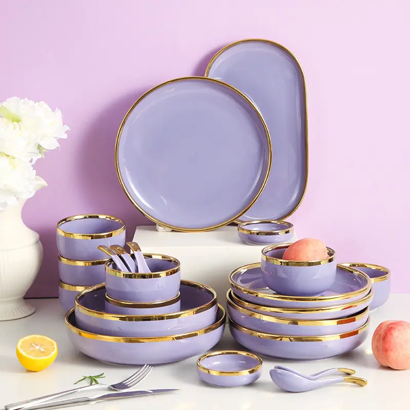 58pcs deluxe ceramic tableware set