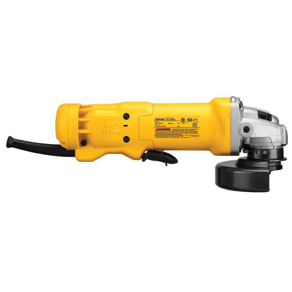 DW 120V 11 Amp Corded 4.5 in. Small Angle Grinder DWE402