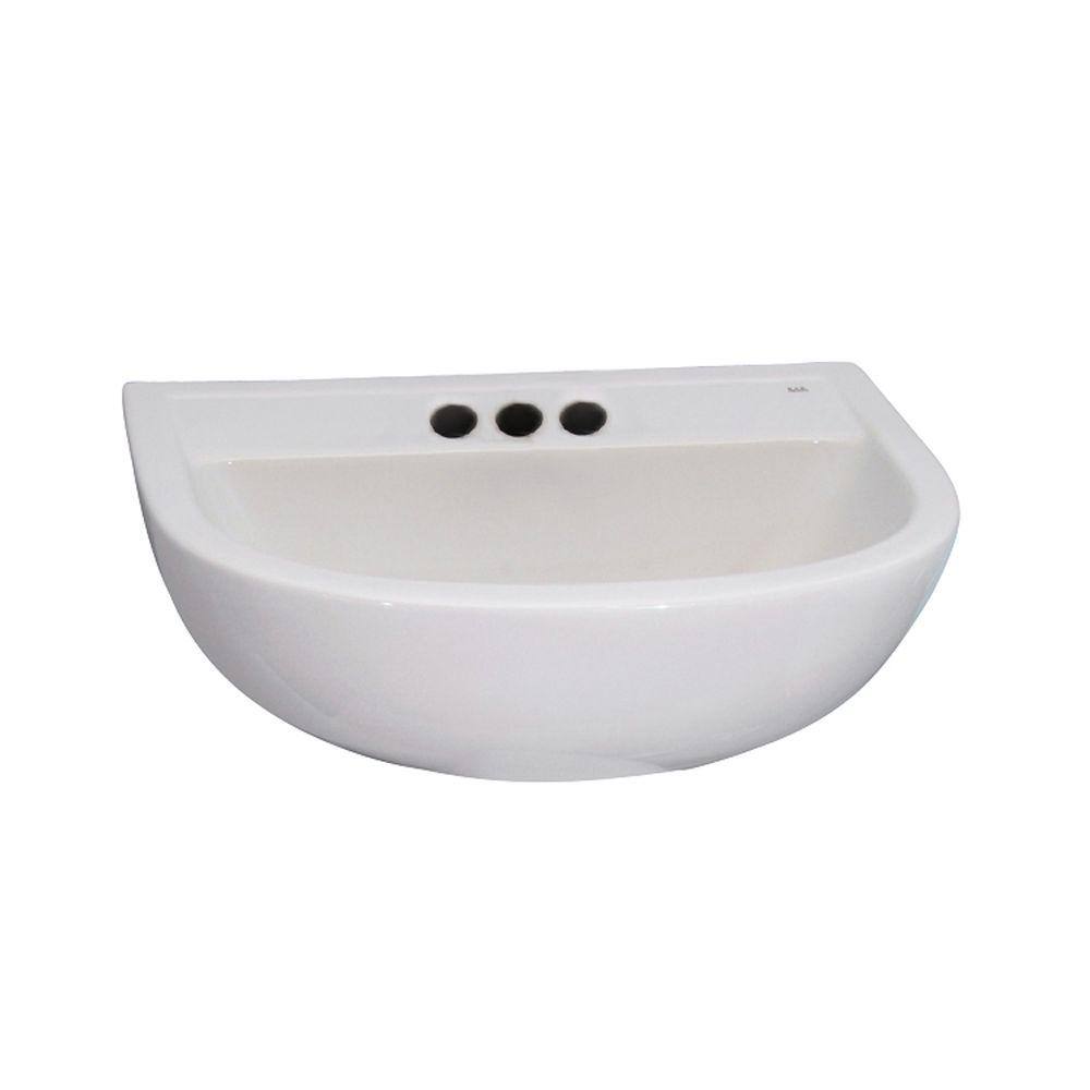 Barclay Products Compact 450 Wall-Hung Bathroom Sink in White 4-614WH