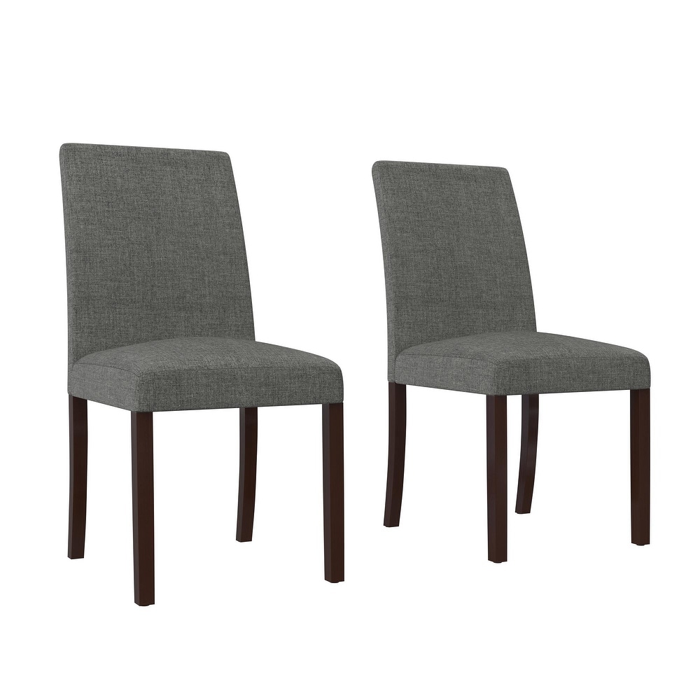 Avenue Greene Kenna Linen Upholstered Parsons Chairs  Set of 2