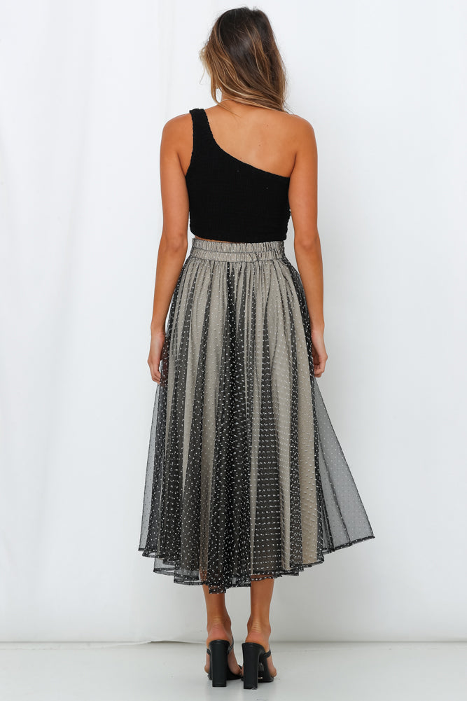 Keep It Smart Midi Skirt Black