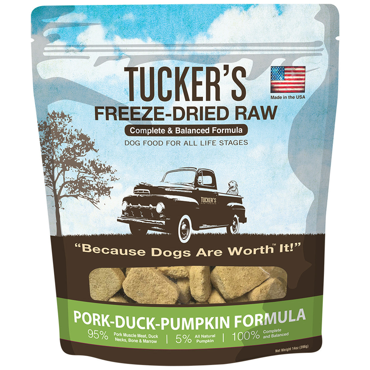 Tucker Freeze-Dried Raw Pork-Duck-Pumpkin Recipe Dog Food;