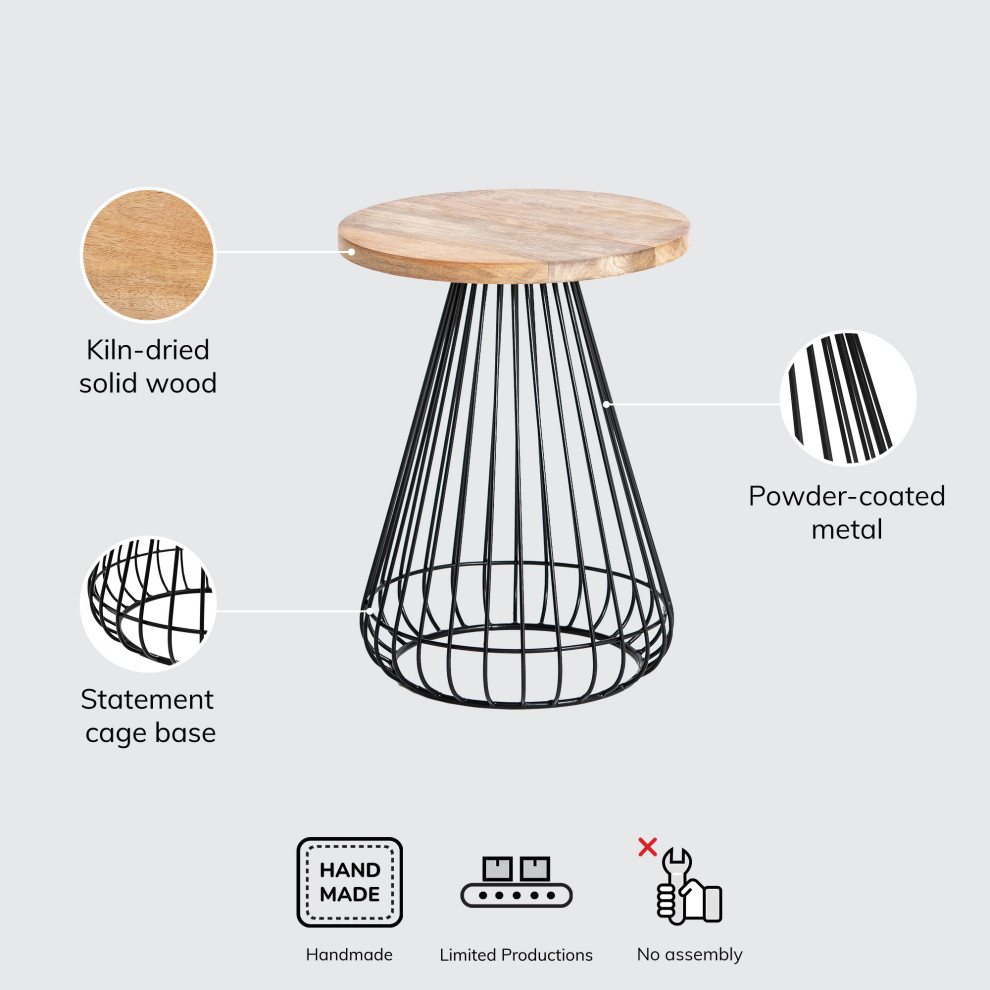 Melody Designer Cage Table   Industrial   Side Tables And End Tables   by MH London  Houzz