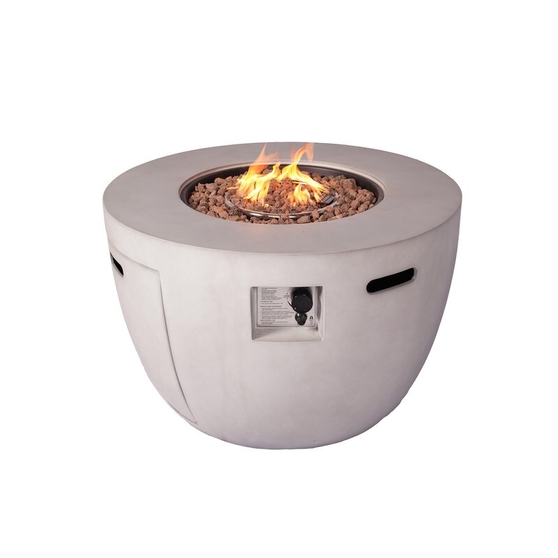 Direct Wicker Holve Columbia Concrete Fire Pit Table