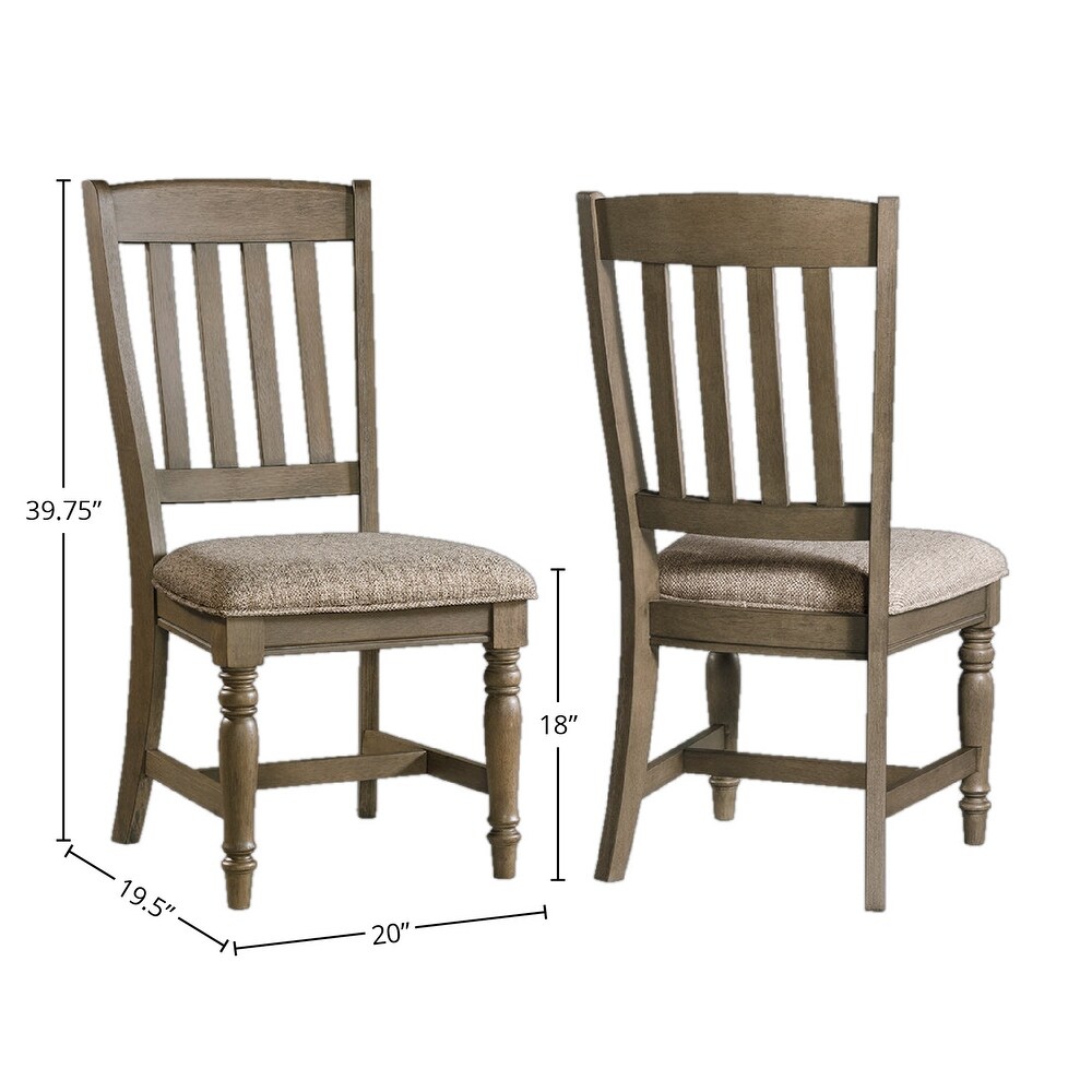 Balboa Park Roasted Oak Chairs with Cushion Seat (Set of 2)