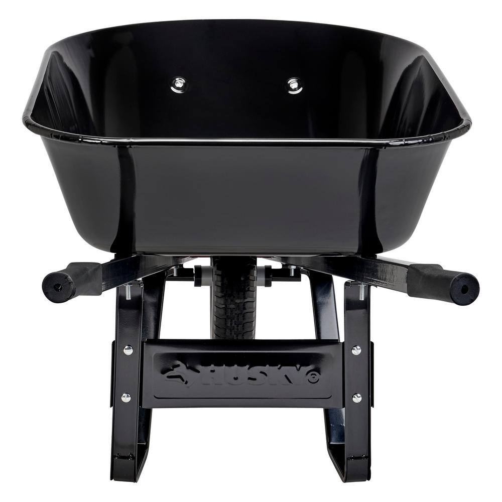 Husky 6 cu. ft. Steel Wheelbarrow with Flat Free Tire HWB3016
