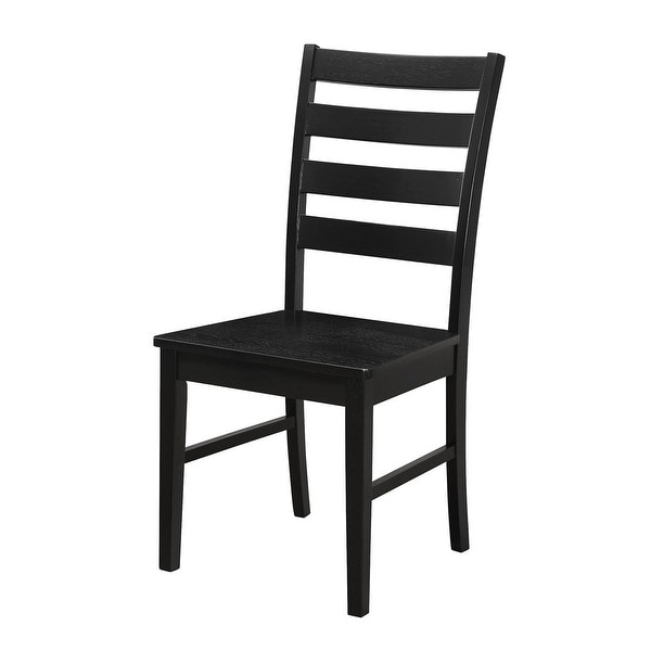 Modern Farmhouse Dining Chair， Set of 2， Black