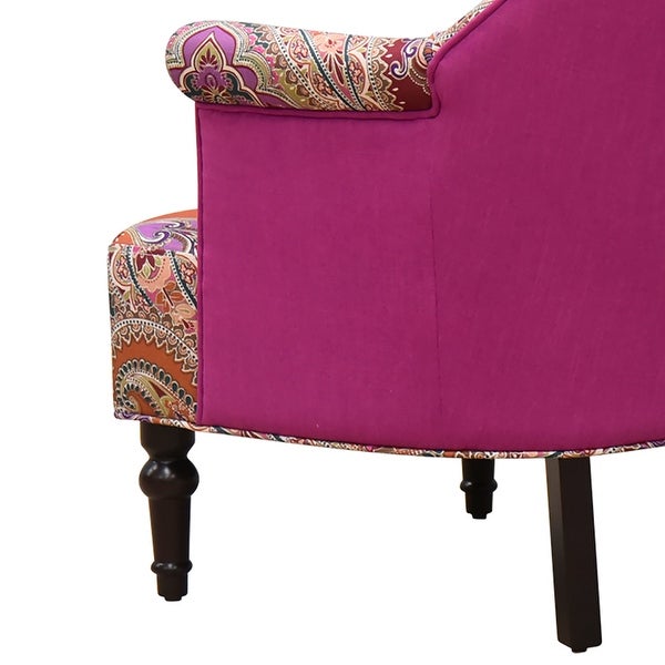 Homy Casa Floral Fabric Accent Chair Arm Chair