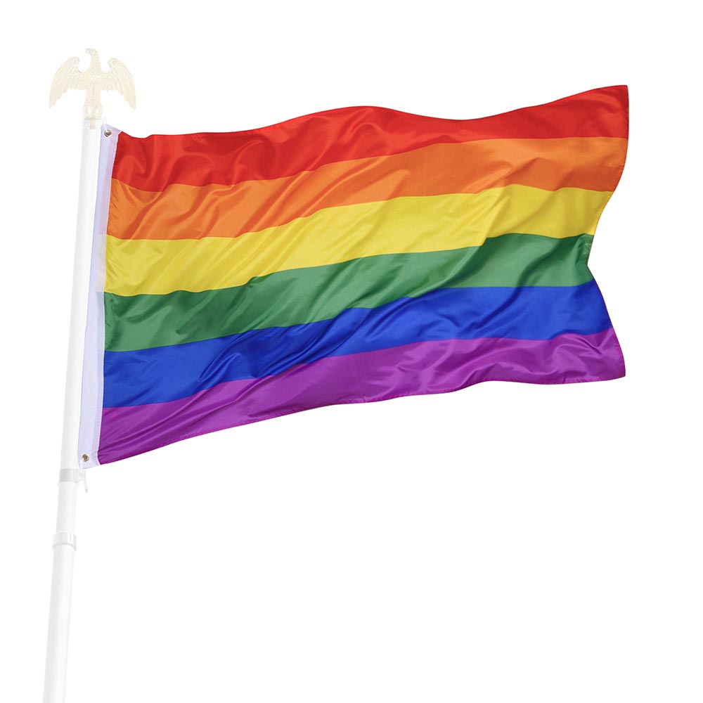 Yescom Rainbow Flag 3x5ft Poly Pride Peace Banner