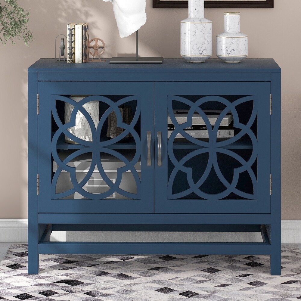 Decorative Wood Accent Storage Cabinet