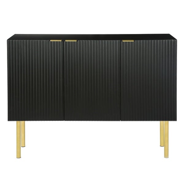 Sideboard Cabinet with Gold Metal Legs and Handles