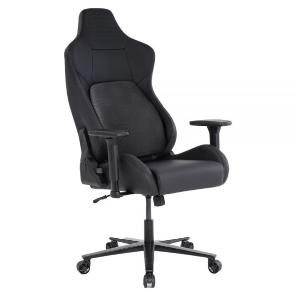 RS Gaming Vertex Faux Leather High-Back Gaming Chair， Black， BIFMA Certified