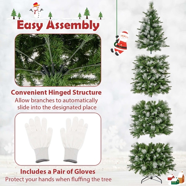 Costway 6/7.5/9 FT PreLit Artificial Christmas Tree with 580/820/1228