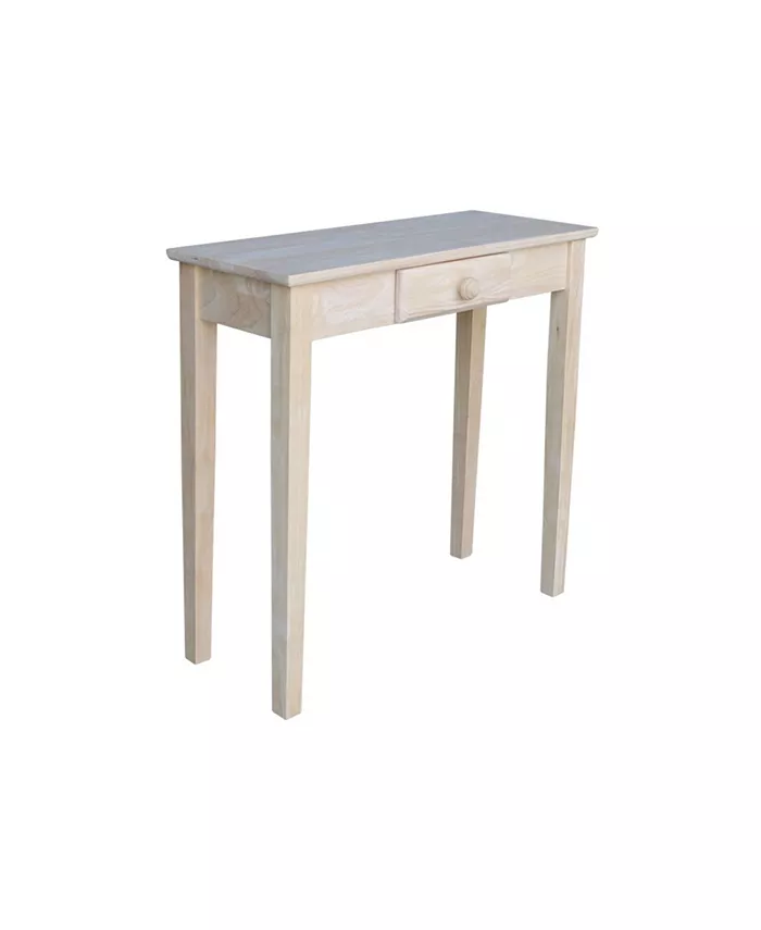 International Concepts Rectangular Hall Table with Drawer