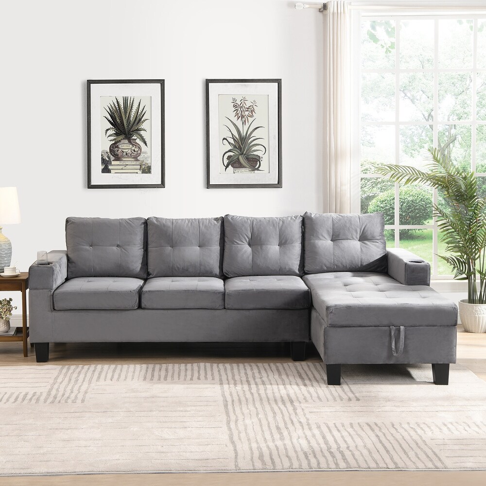 Sectional Sofa Set for Living Room with L Shape Chaise Lounge