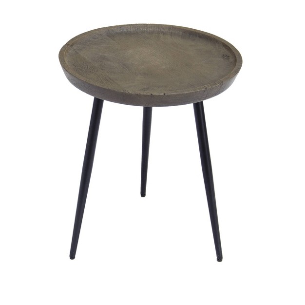 Belamy Eclectic Round Accent Table Gray Treasure Trove Accents