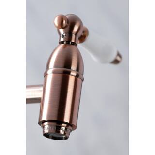 Kingston Brass Restoration Wall Mounted Pot Filler in Antique Copper HKS310PLAC