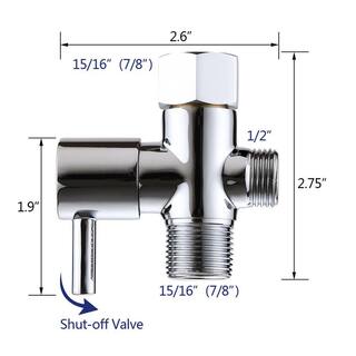 Nestfair Non- Electric Bidet Attachment in. Brushed Nickel SX-MS452N