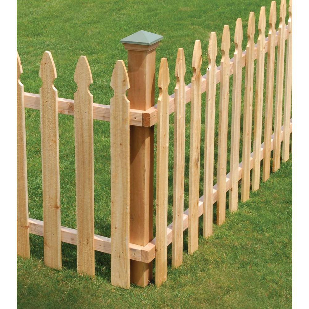 Outdoor Essentials 2 in. x 4 in. x 6 ft. Rough Sawn Western Red Cedar Fence Panel Backer Rail (4-Pack) 245386