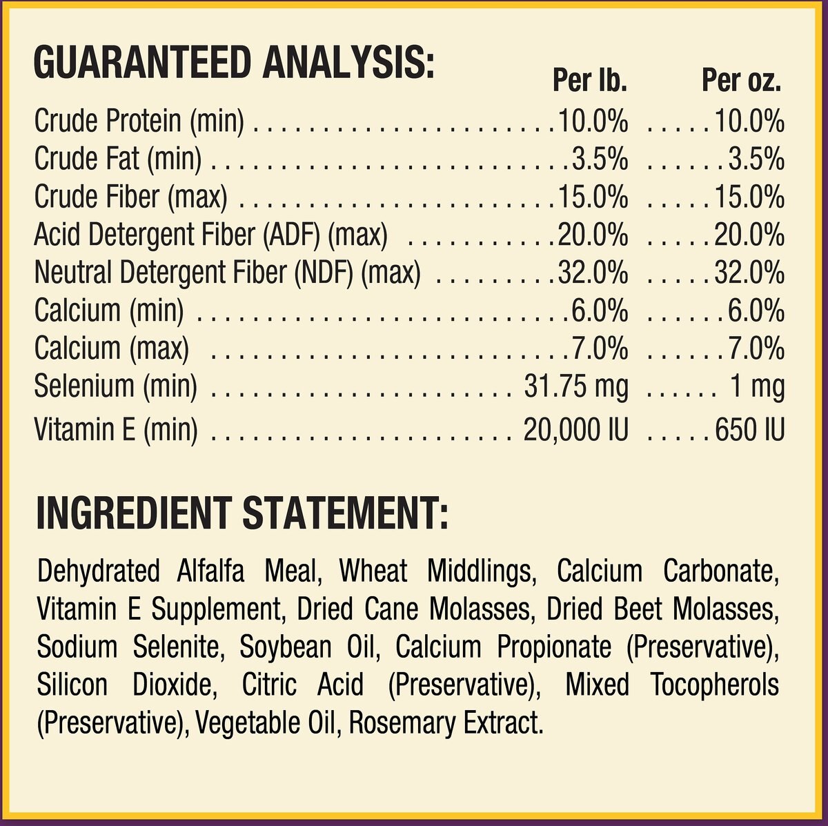 Horse Health Products Vita-E and Selenium Crumbles Horse Supplement