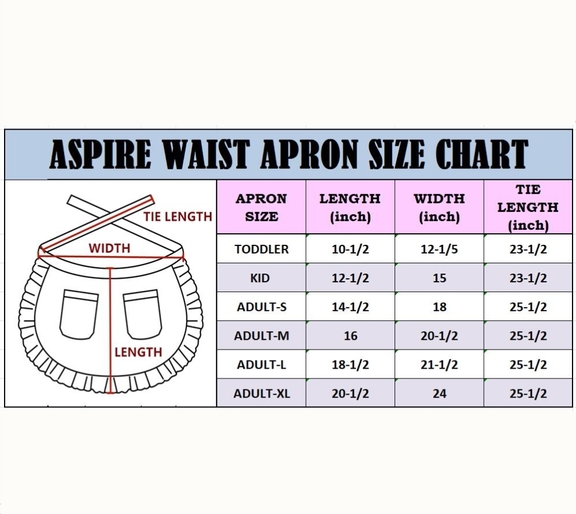 Aspire Waist Apron for Women  Lace Cotton Half Apr...