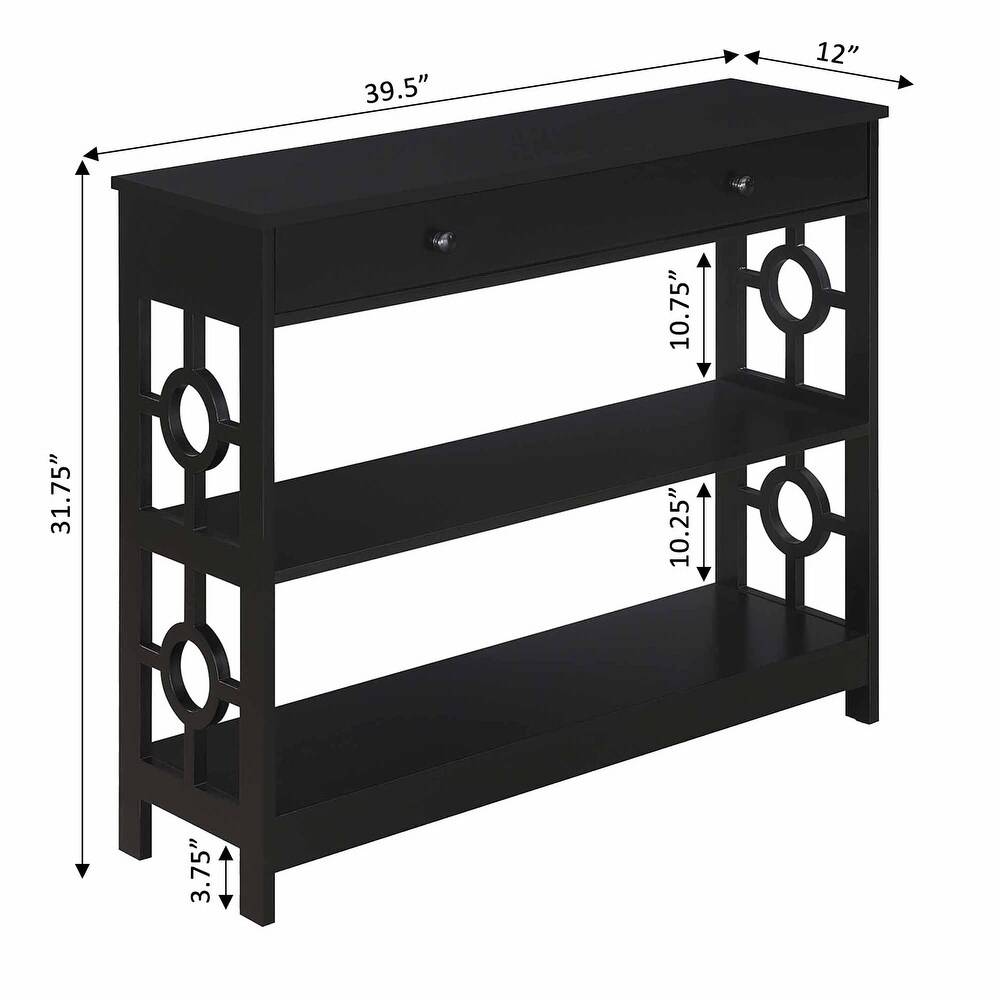 Convenience Concepts Ring 1 Drawer Console Table with Shelves