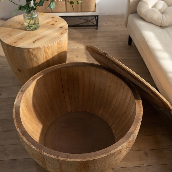 Vintage Bucket Shaped Coffee Table