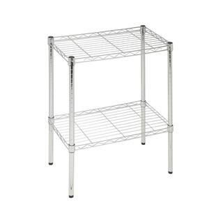 Honey-Can-Do Small 2-Tier Adjustable Chrome Shelving Unit SHF-09374