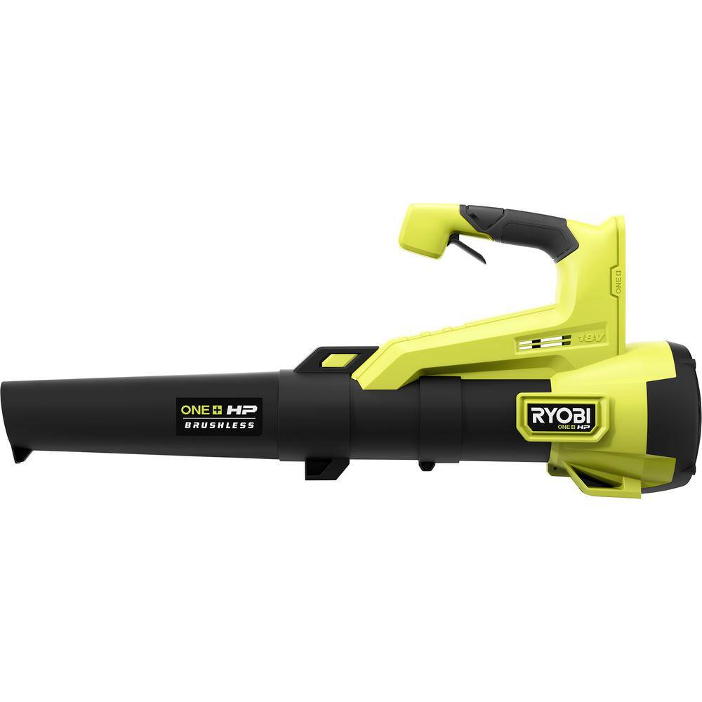 RYOBI ONE+ HP 18V Brushless 110 MPH 350 CFM Cordless Variable-Speed Jet Fan Leaf Blower (Tool Only) P21012BTL