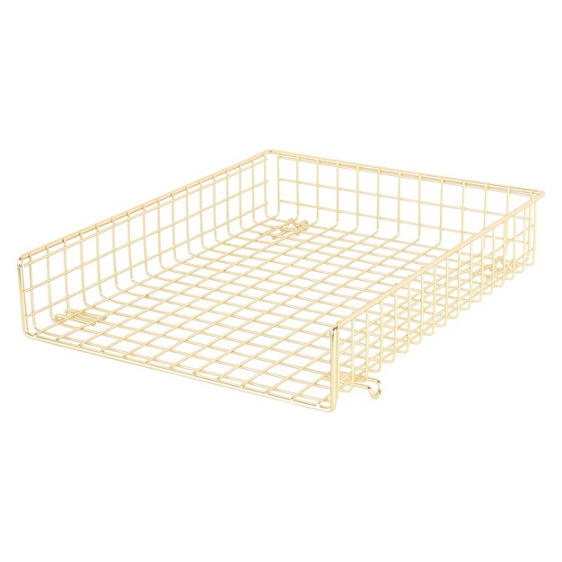 Grid Wire Letter Tray Gold