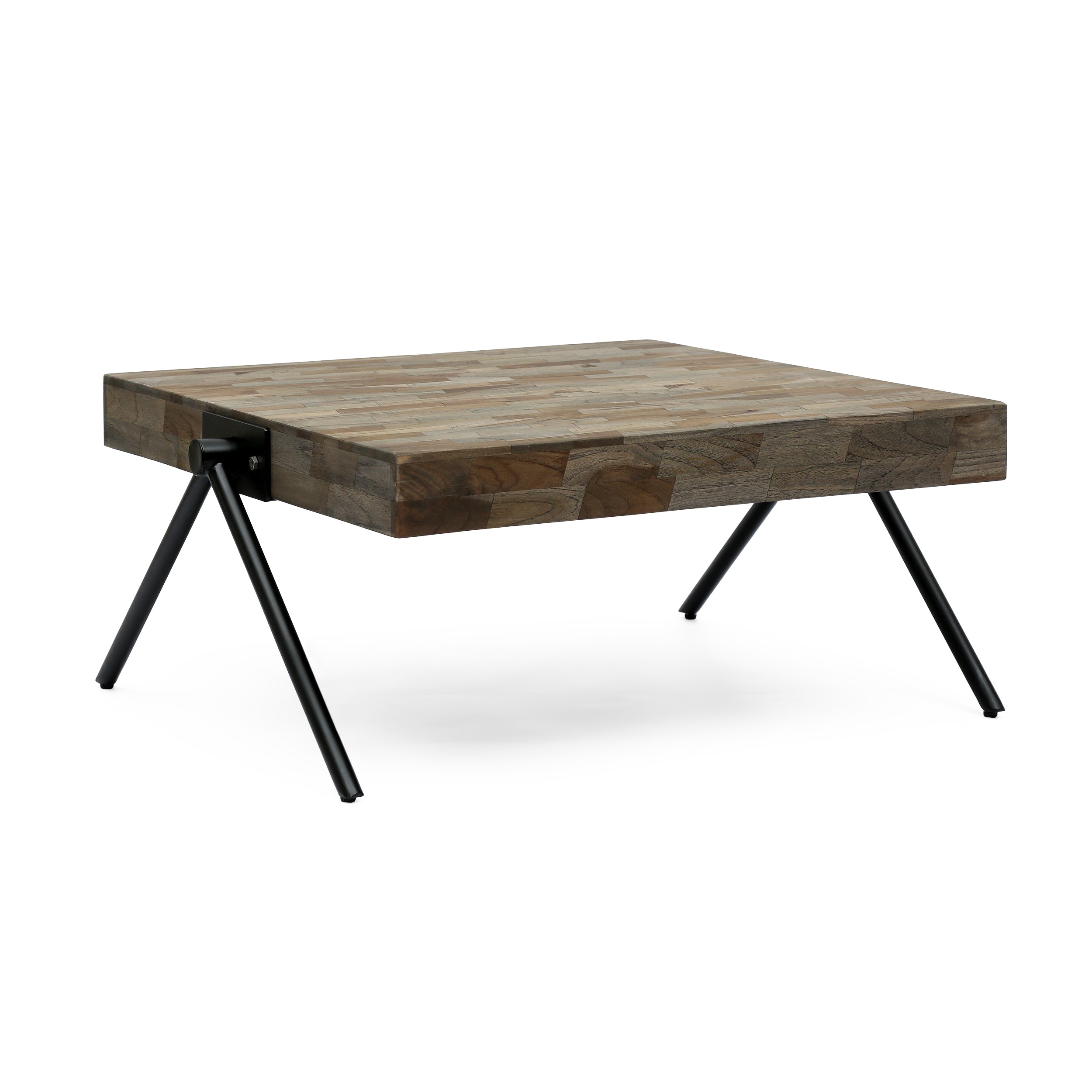 iah Handcrafted Modern Industrial Mango Wood Coffee Table