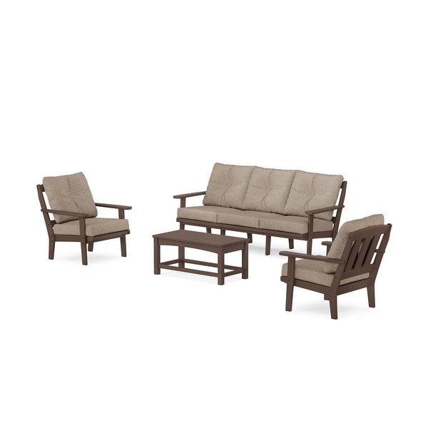 Trex Outdoor Furniture Cape Cod 4Piece Deep Seating Set with Sofa