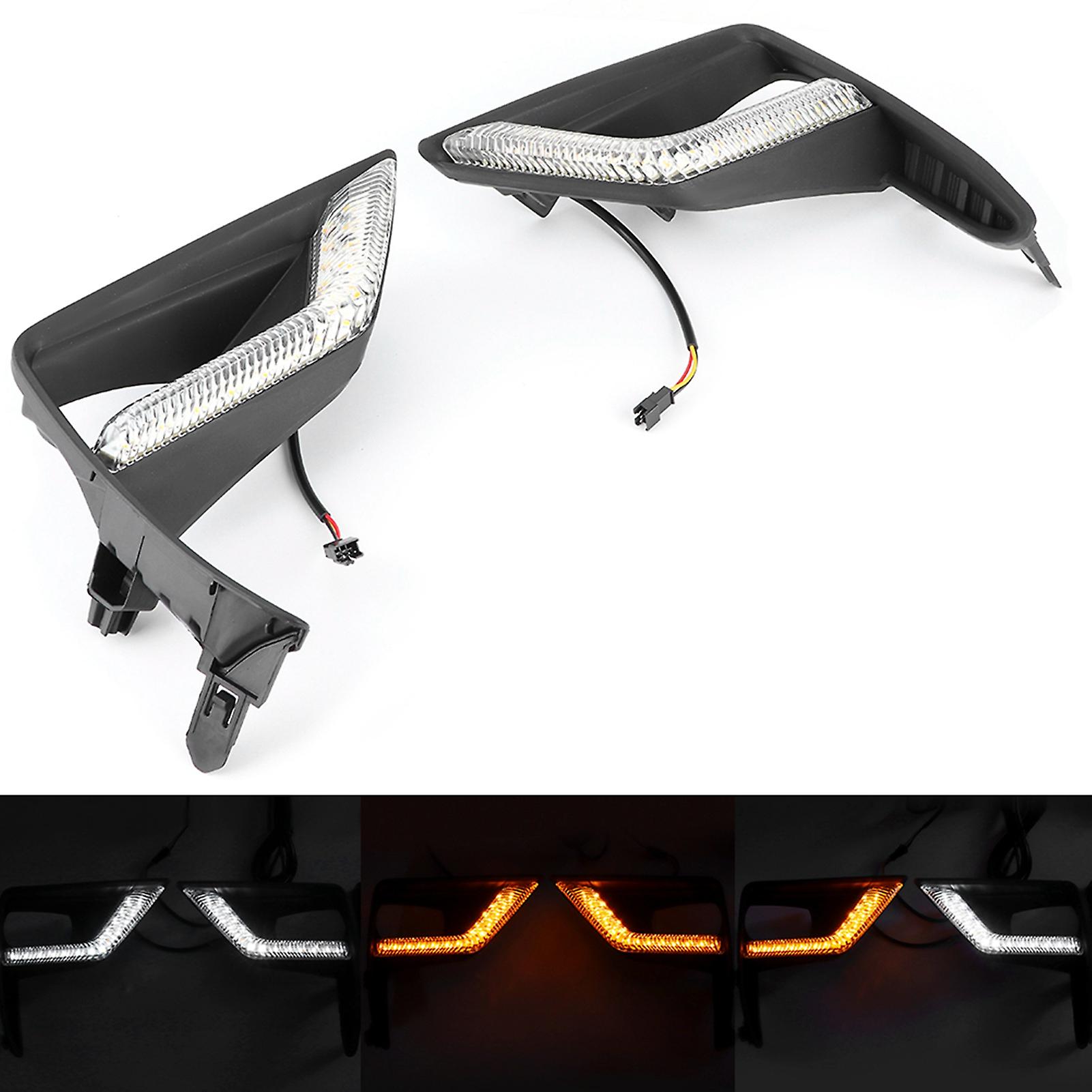 2pcs Led Daytime Running Light Fog Lamp Yellow White 2 Colors Fit For Toyota Land Cruiser Prado 2018-2019