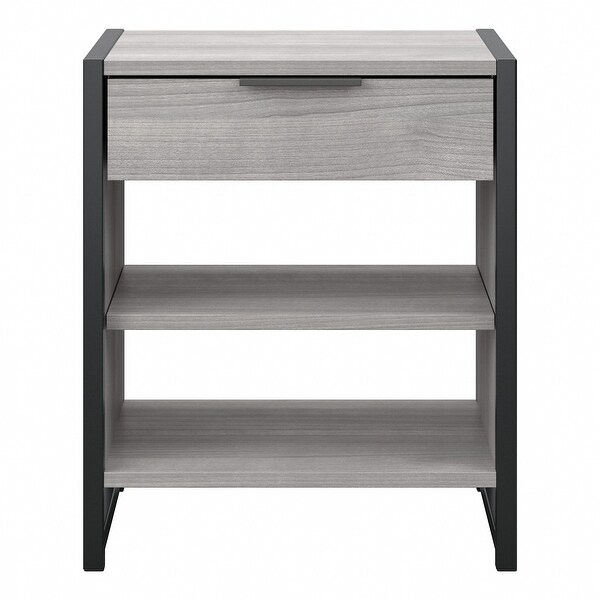 Atria Small Nightstand with Drawer and Shelves by Bush Furniture - - 34551634