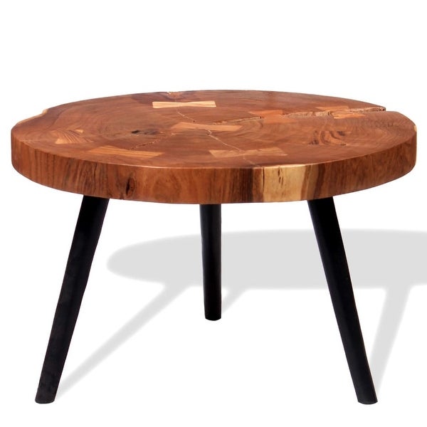 vidaXL Log Coffee Table Solid Acacia Wood (21.7