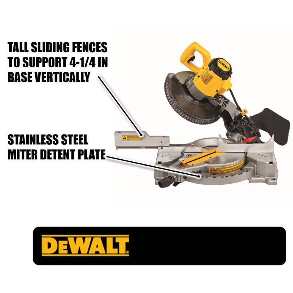 DW 15 Amp Corded 10 in. Compound Single Bevel Miter Saw DWS713