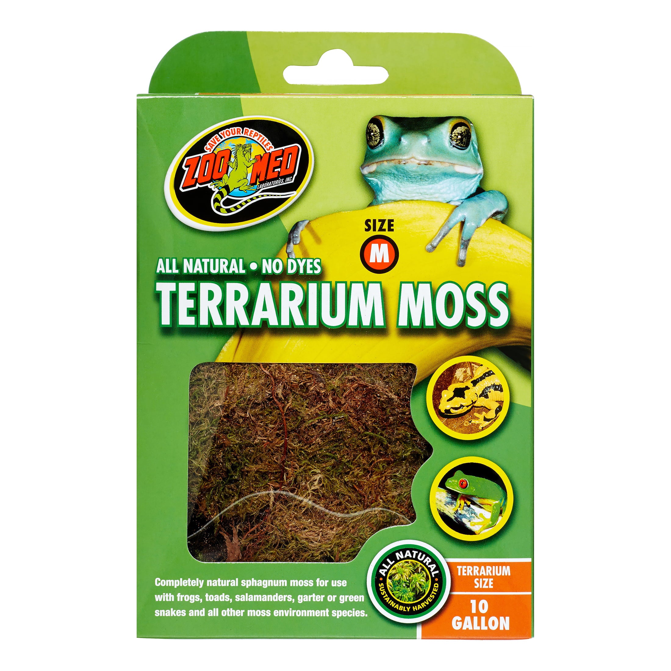 Zoo Med Natural Terrarium Moss Substrate， Medium