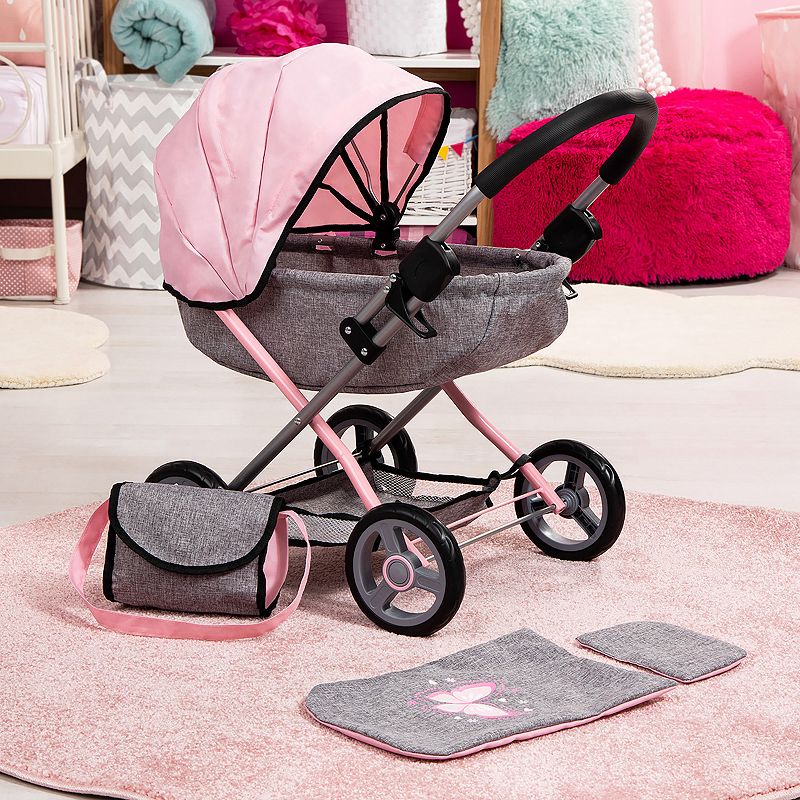 Bayer Dolls 4-in-1 Toy Baby Doll Pram Stroller Cosy Set