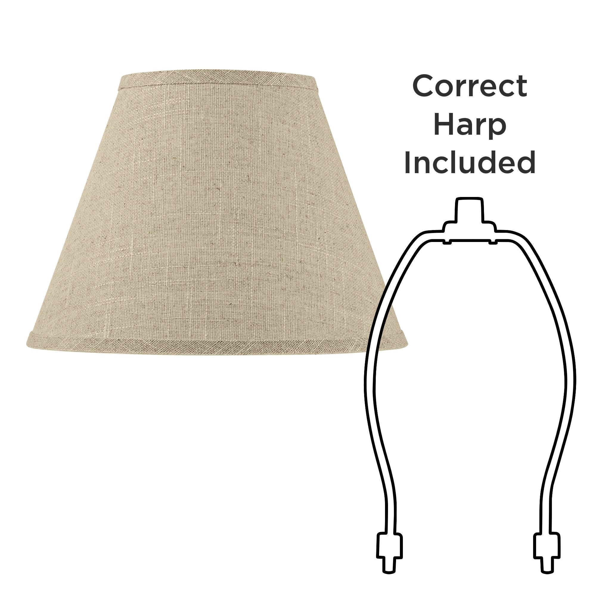 Brentwood Set of 2 Empire Lamp Shades Fine Burlap Small 6