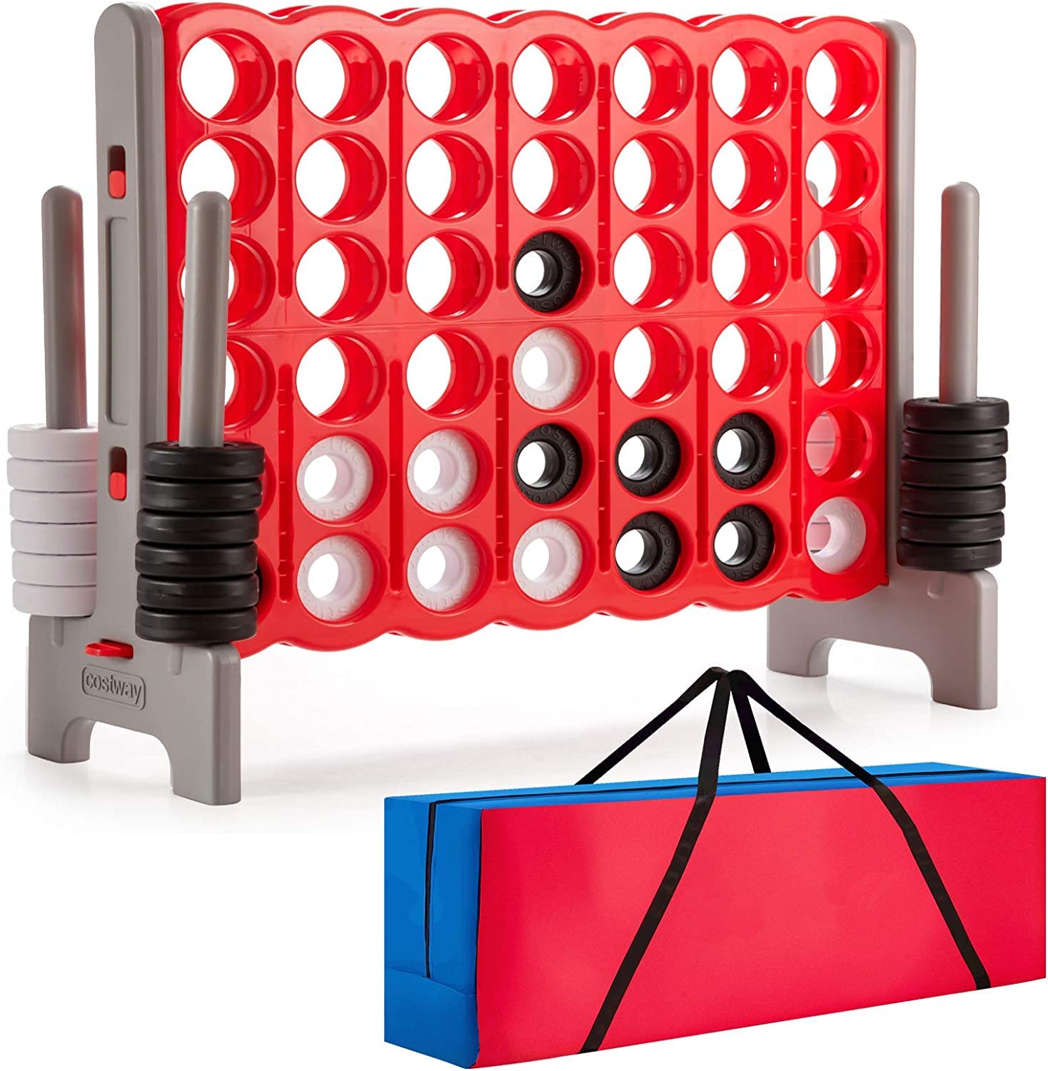 Costzon Giant 4-in-A-Row, Jumbo 4-to-Score Giant Games for Kids & Adults, With Carrying Bag