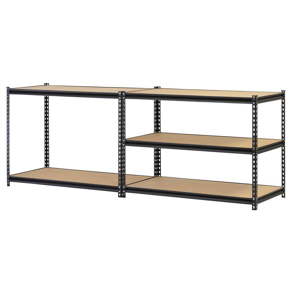 Muscle Rack 5-Tier Heavy Duty Steel Garage Storage Shelving Unit in Black (48 in. W x 72 in. H x 24 in. D) UR-245PBB