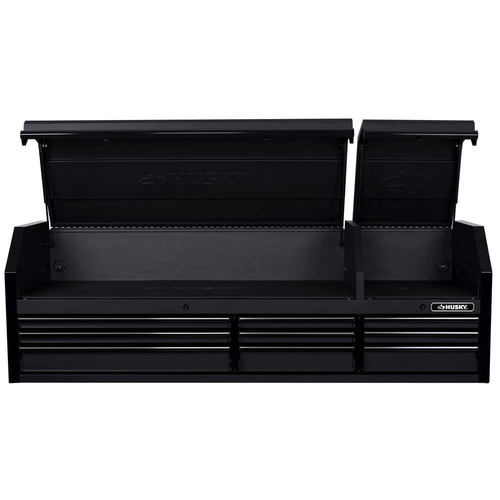 Husky 72 in. W x 23 in. D Heavy Duty 9-Drawer Top Tool Chest in Matte Black H72CH9HD