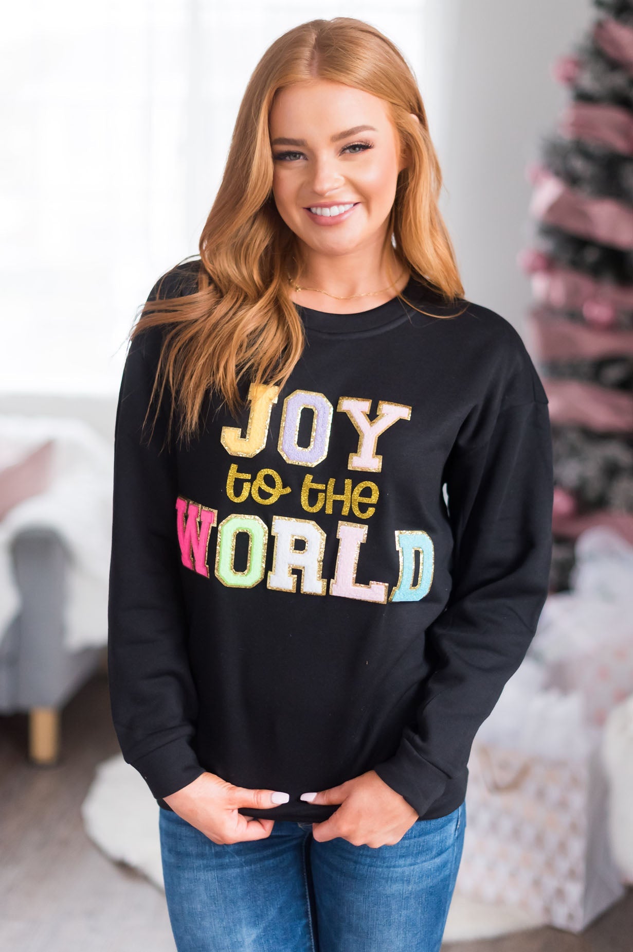 Joy To The World Modest Sweatshirt