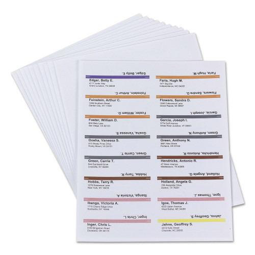 Smead Viewables Hanging Folder Tabs and Labels， Label Pack Refill， 1/3-Cut， Assorted Colors， 3.5